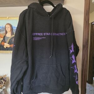 Jeffree Star Fashion Black Hoodie with Pink Label